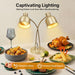 Golden Restaurant Warmer Dual Bulbs 500W Luminaire