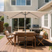 6.5 X 10 FT Rectangular Patio Umbrella - Rectangle Umbrella Outdoor with Tilt and Crank, UV Protection, Table Umbrella for Deck, Backyard, Pool and Beach, Beige