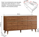 9 Drawer Dresser,63" Wide Mid Century Modern Chest of Drawers,Wooden Bedroom Drawer Dresser with 9 Storage Drawers for Bedroom, Living Room,With Anti-Tipping Device,Tan