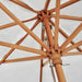 8.5Ft Luxury Premium Boho Patio Umbrella Wood Pole Fancy Bali-Style Outdoor Umbrellas UPF 50+ Sun Protection with Pulley Lift Air Vent Tassel Fringe for Garden, Pool, Deck, Beach, Backyard, Events