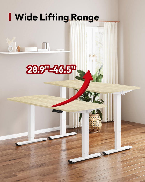 Electric Height Adjustable Standing Desk 79x32 White