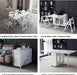 Folding Dining Table with Storage, Kitchen Table for Small Spaces | Foldable, Drop Leaf, Movable, 4 Wheels, Space Saving, Extendable, Marble Texture Top, for Apartment Kitchen Living Room White