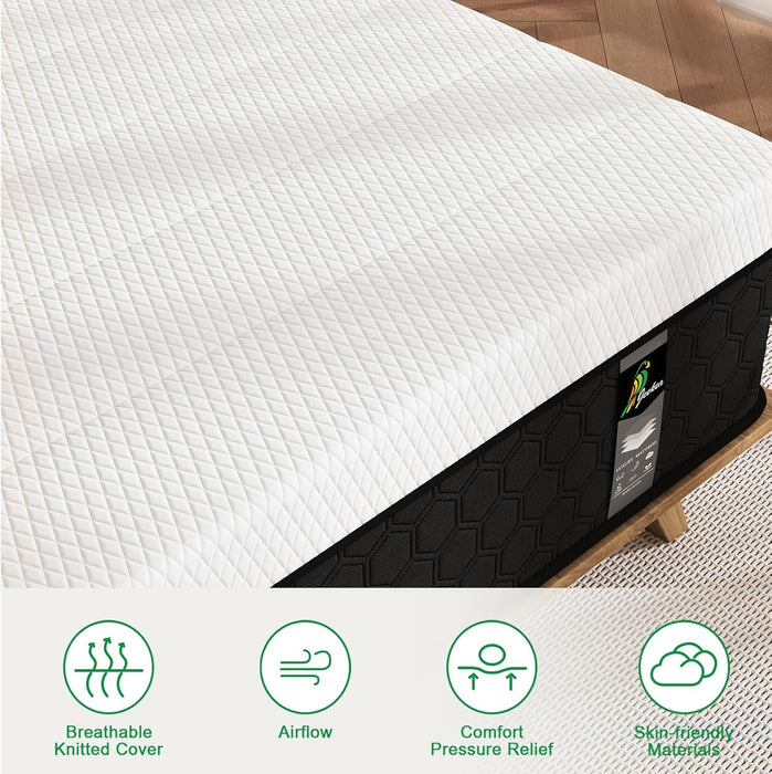 Full Hybrid Mattress, 10 Inch, Medium-Firm, Motion Isolation