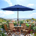 9' Outdoor Patio Umbrella, Outdoor Table Umbrella, Yard Umbrella, Market Umbrella with 8 Sturdy Ribs, Push Button Tilt and Crank