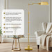 Traditional Height Adjustable Pharmacy Floor Lamp with 350° Swing Arm, Color Temperature Adjustable Standing Lamp Metal Shade for Living Room Reading House Bedroom Home Office(Gold)