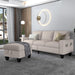 Gray Velvet Sectional Sofa with Storage