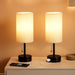 Bedside Table Lamps Set of 2-3 Color Temperatures Pull Chain Lamp with AC Outlet Charging Port, Small round Night Stand Lamps for Bedroom Guest Room Office, Bed Side Light with E26 LED Bulbs