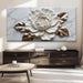 Canvas Wall Art Living Room Home Wall Decor Modern White Flower Canvas Art Wall Decor 29 X 58 Inches Large Wall Art Elegant Marble Texture Picture for Bedroom Office Artwork