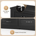 47" 6 Drawer Dresser, Black Wide Chest of Drawers for Bedroom