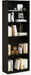 Tall BookshelfUnit Five Tier Black Espresso Bookcase