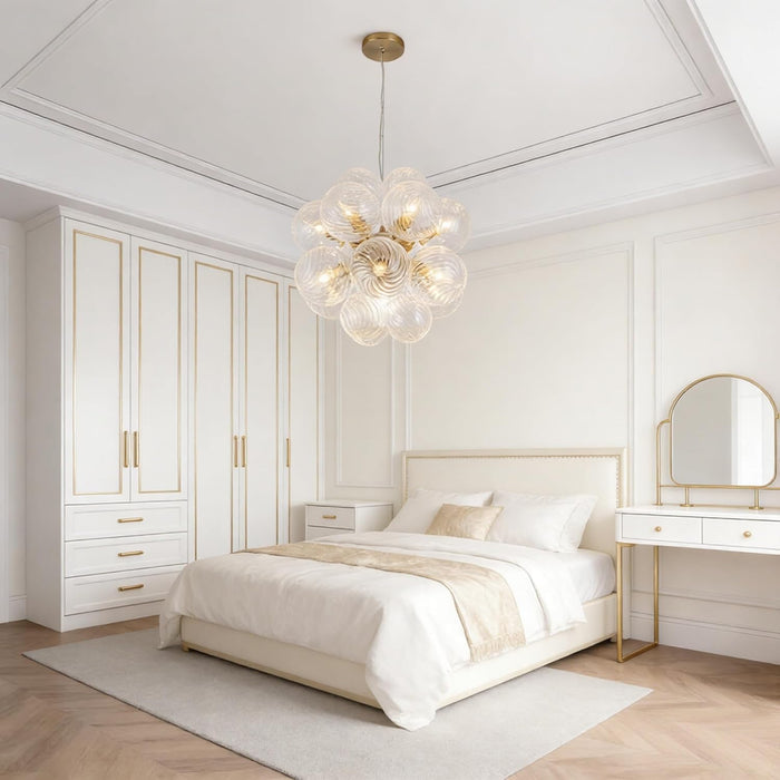 12 Light Bubble Globe Chandelier Dimmable Illumination