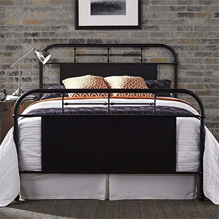 Industries Vintage Series Full Metal Bed, 80" X 59" X 54", Distressed