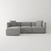 Luxury L-Shaped Upholstery Convertible Modular Sectional Sofa, Contemporary Reversible Couch with Chaise Lounge for Living Room, Apartment, Linen-Like Grey