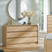 Modern 8 Drawers Dresser for Bedroom, 55" Wide Dresser, Natural Oak