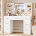 FortyThreeInch Vanity Desk With Integrated ChargingStation