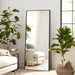 Full Length Mirror with Stand, 56"X19" Aluminum Alloy Frame Floor Mirror, Black, Shatter-Proof Glass - Free Standing, Leaning against Wall or Wall-Mounted, for Bedroom Living Room Dressing Room