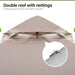 12x12 Ft Outdoor Gazebo WeatherResistant Mosquito Netting