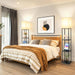 Triple Tier Contemporary Standing Lamp With Shelving