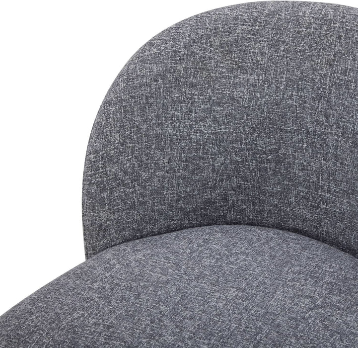 Counter Height Bar Stools Set of 3, 360° Swivel Upholstered Barstools with Backs and Metal Legs, 26" H Seat Height, Fabric in Grey (Multi-Colored)