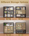 Three Shelf Black PowderCoatedSteel Bookcase Anti Tip