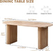 70.8" Oval Table for 4 6 Person, Modern Farmhouse Kitchen Dinner Table for Living Receiption Room, Natural