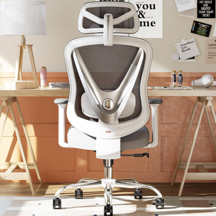 Ergonomic Mesh Office Chair, V Back Desk Chair with 2D Headrest