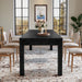 78.7" Large Dining Table for 6 8, Solid Wood Rustic Kitchen Table, Modern Farmhouse Rectangular Dining Desk for Kitchen, Living Room, Black