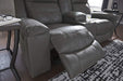 Faux Suede Recliner Loveseat - Dark Gray