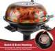 Electric Grill Outdoor,  Electric BBQ Grill, 1600W Portable BBQ with Lid for Cookouts, BBQ Gatherings, Small Spaces, Adjustable Heat, Removable Stand Grill, Oil Collector