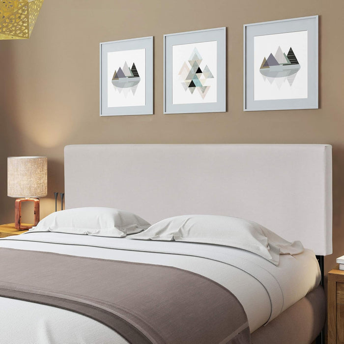 Roanne Plain Headboard, King, Fog