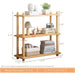 3-Tier Wooden Shelf Bookcase - Modern Open Bookshelf, Free Standing Storage Rack, Multifunctional Display Stand for Home and Office, Oak, Rectangle