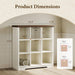 9 Cube Organizer Bookcase, Cube Shelf with Storage, Walnut + White