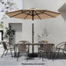 9FT Outdoor Patio Umbrella with Tilt and Crank, Beige