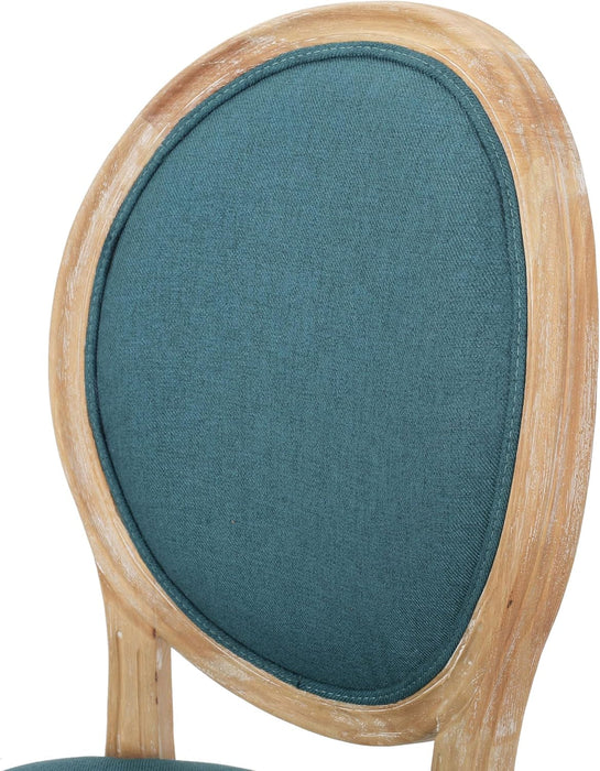 Phinnaeus Fabric Dining Chairs, 2-Pcs Set, Dark Teal