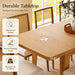 63"-83" Extendable Dining Table for 6-8 People, Natural Oak