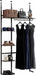 MZG Closet Organizer System, Freestanding Closet System with Wood Shelves & Hanging Rod, Adjustable Floor-To-Ceiling Open Wardrobe for Bedroom, Apartment & Small Closet (16.8"D X 48.4"W X 137.7"H)