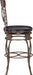 Company Back Scroll  Big and Tall Barstool, Bar Height, Dark Bronze/Brown