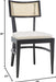 Home Collection Galway Coastal Black/Natural Cane Seat Cushion Dining Chair