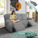 8 Pieces Stretch Recliner Sofa Cover Latest Jacquard Reclining Couch Cover with Side Pocket Anti-Slip Fitted 3 Cushion Furniture Slipcovers with Elastic Bottom (Sofa Recliner, Light Gray)