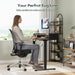 Electric Standing Desk with 2 Drawers, Adjustable Height Computer Desk with Monitor Shelf Sit Stand Table with Splice Board Quick Install for Home Office (Rustic Brown, 48 Inch)