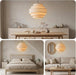 FiveTier Farmhouse Pendant Light Beige Linen Shade