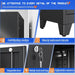 71" Tall Metal Pantry Storage Cabinet with Lock, File Cabinet Black