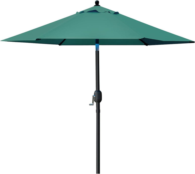 7.5' Patio Umbrella Outdoor Table Umbrella Tilt Crank Dark Green