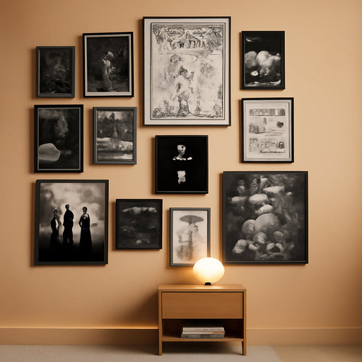 Framed Gothic Wall Art - Vintage Gothic Decor for Home, Moody Witchy Wall Decor, Halloween Goth Room Decor Aesthetic, Witch Pictures Wall Decor, Spooky Dark Posters for Bedroom Decorations