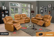 Manual Leather Recliner Sofa Set for Living Room Furniture Set,Leather Recliner Couch Set for Home/Office,Leather Couch Set for 3-Pieces(Sofa+Loveseat+Chair) Ginger, Sofa+Lovsesat+Chair
