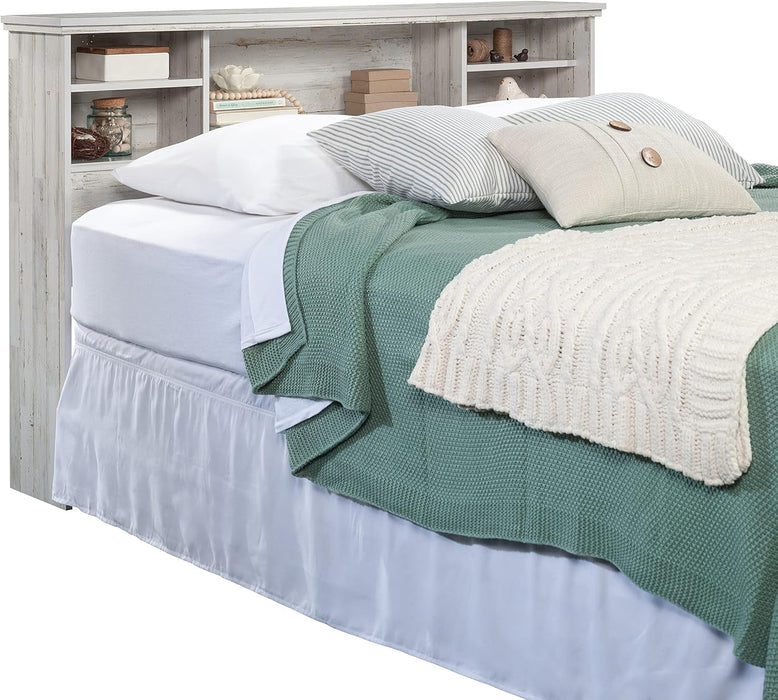 River Ranch Full-Queen Headboard, White Plank Finish