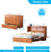 Cherry Solid Wood Murphy Bed CabinetWithUSBPort Queen