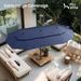 13Ft 2-Tier Outdoor Patio Umbrella with Base Included, Navy Blue | Large, Double-Sided, Rectangle, Rectangular, for Table Market, with Stand, Triple-Head, Windproof, for outside Poolside Lawn