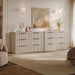 Bedroom Dresser with 6 Deep Wide Large Fluted Drawers for Closet