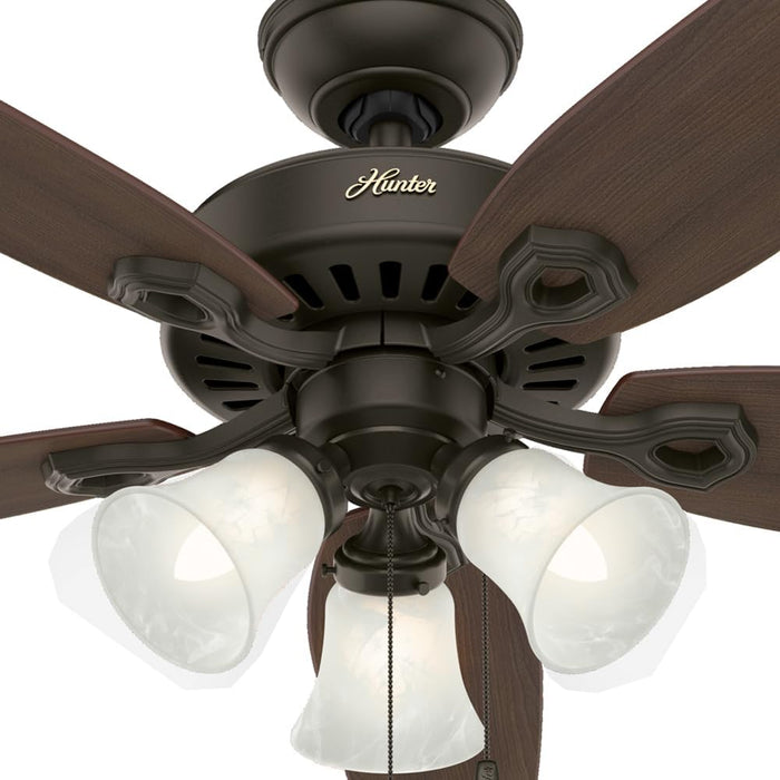 52 Inch Indoor Ceiling Fan With Brushed Bronze Shading